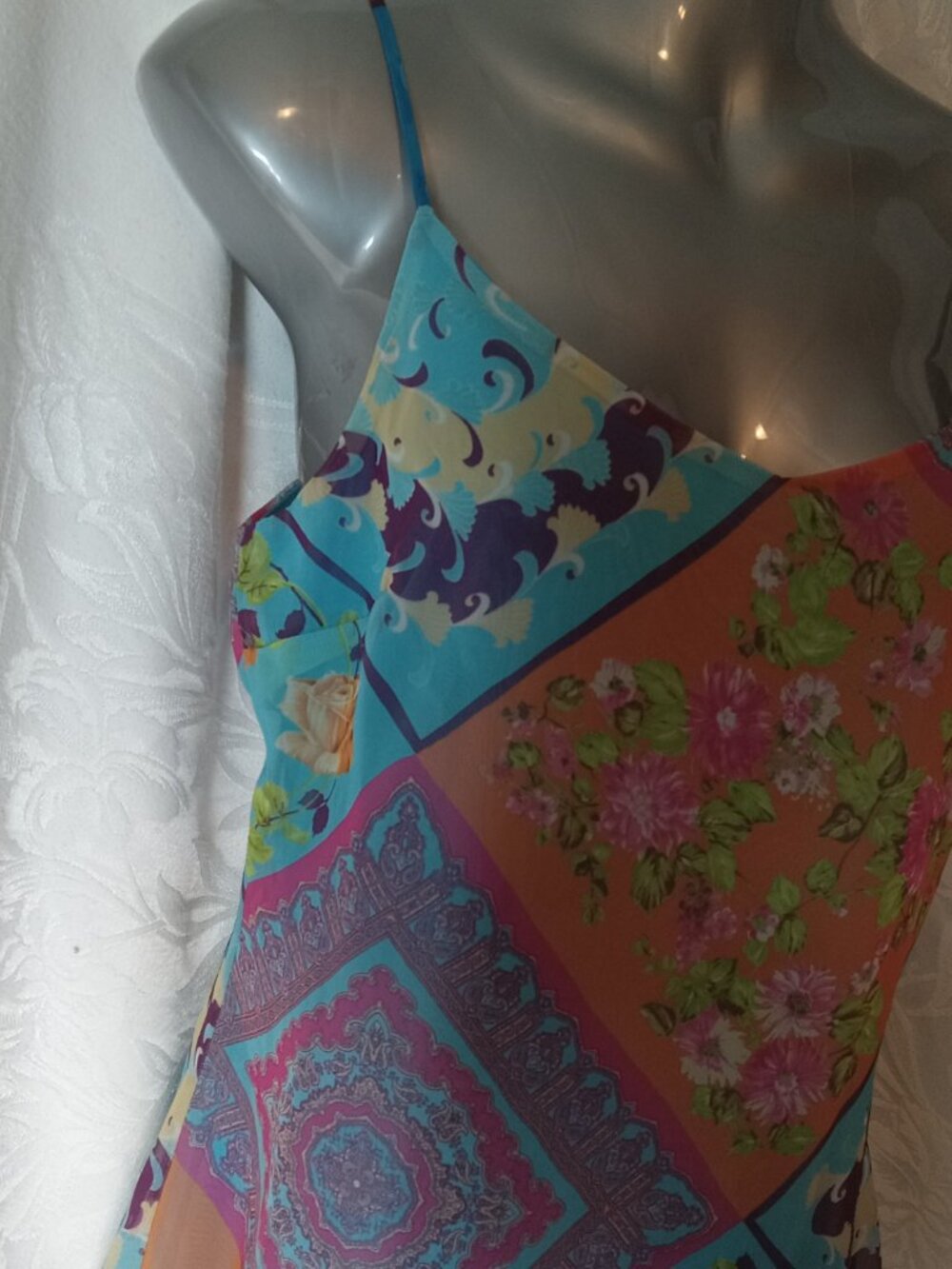 Floral Patchwork Slip Dress - Picture 7 of 13